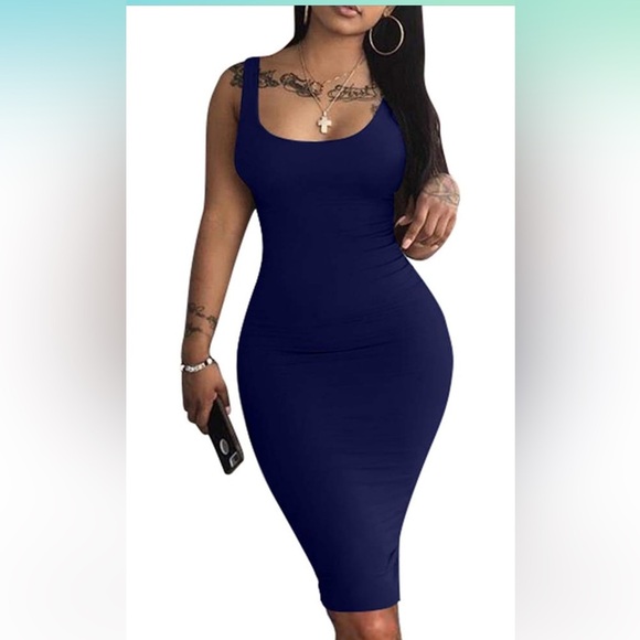Sexy Bodycon Tank Dress Sleeveless 
8058 - Picture 2 of 7